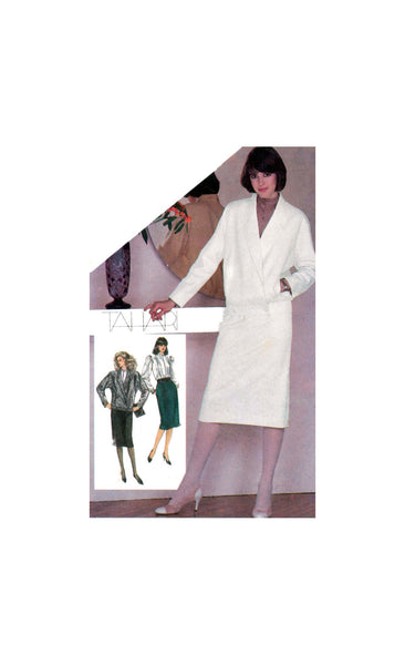 Simplicity 6106 Tahari Design Slim Skirt, Blouse and Lined Jacket, Uncut, Factory Folded Sewing Pattern Size 10