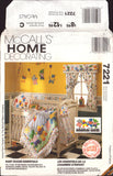 McCall's 7221 Baby Nursery Accessories: Diaper Holder, Infant Seat, Dust Ruffle, Curtains, Bumpersr, Uncut, Factory Folded Sewing Pattern