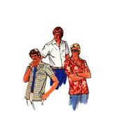 Butterick 6015 Mens' Loose Fitting Hawaiian Shirt, Uncut Factory Folded Sewing Pattern Size 42 or cut Size 38