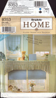 Simplicity 8353 Window Treatments: Classic Roman Shades and Valances, Uncut, Factory Folded Sewing Pattern