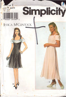 Simplicity 7461 Jessica McClintock Lined Formal, Bridesmaid, Evening Dress, Uncut, Factory Folded Sewing Pattern Size 6-10
