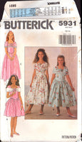 Butterick 5931 Sewing Pattern Girls' Dress Size 12-14 Uncut Factory Folded