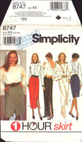 Simplicity 8747 Sewing Pattern Skirt Size XS-S-M or L-XL Uncut Factory Folded
