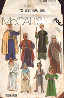 McCall's 2067 Children's Nativity Costumes, Uncut, Factory Folded Sewing Pattern Size 8-10