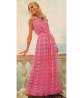60s crochet dress pattern Crochet Dress Pattern 1960s Groovy Dress PDF (T222)