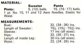 60s Midriff Sweater and Pants, Knitting Pattern Bust Size 32-36, Instant Download PDF, 3 pages