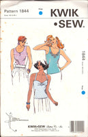 Kwik Sew 1844 Womens' Sleeveless Tops with Back Variations, Uncut, Factory Folded Sewing Pattern Multi Size XS-L
