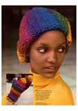 Vintage 70s Rainbow Hat And Mittens Patterns Instant Download PDF 2 pages