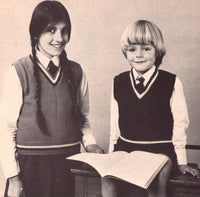 Patons 471 Schooldays - Nine 70s Knitting Patterns for Children's School Clothes Instant Download PDF 20 pages
