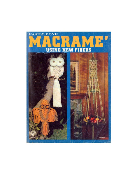 Macramé Elegance 1970s Vintage Macrame Pattern PDF Ebook Beginner Easy  Macrame Pattern Book 70s Pot Plant Hanger Owl Owls Hanging Table 