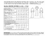 50s Dress with Sleeve Length Variations, Topstitched and Contrast Yoke, Bust 40" (102 cm), McCall 8255, Vintage Sewing Pattern Reproduction