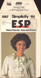 Simplicity 8187 Ruffled Blouse with Tie Belt and Long Sleeves, Uncut, Factory Folded Sewing Pattern Size 16-20