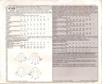 McCall's 4148 Tops and Tunics with Bell Sleeves, Uncut, Factory Folded Sewing Pattern Size 8-14