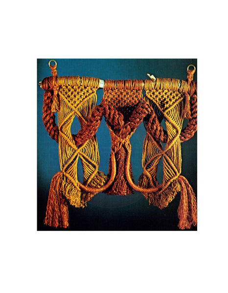 Vintage 70s Macrame Hanging "Inside" Pattern Instant Download PDF 2 + 3 pages