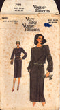 Vogue 7493 Dress or Loose Fitting Top and Skirt, Uncut, Factory Folded Sewing Pattern Size 10 Bust 32.5