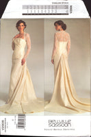 Vogue Bridal Original 2906 by Bellville Sassoon: Bridal Gown with Train, Uncut, Factory Folded Sewing Pattern Size 12-16 or 18-22