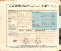 McCall's 8150 Sewing Pattern Jacket Skirt 12-14-16 Uncut Factory Folded