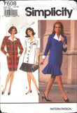 Simplicity 7608 Sewing Pattern Dress Size 12-16 Uncut Factory Folded
