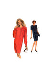 Vogue 8412 Loose Fitting, Straight Dress with Concealed Front Neck Slit, Uncut, Factory Folded Sewing Pattern Size 8-12