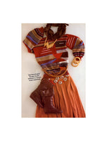 Vintage Late 70s Knitted Slash Neck Dropped Shoulder Sweater Pattern Instant Download PDF 3 pages