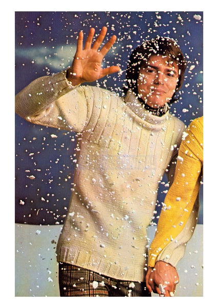 Vintage 70s Mountaineer Sweater Pattern Instant Download PDF 2 pages plus 1 page with general info