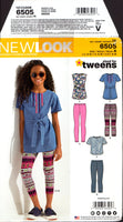 New Look 6505 Tweens' Tunics with Belt, Top and Pants, Uncut, Factory Folded Sewing Pattern Multi Size 8-16