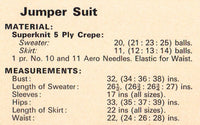 60s Jumper Suit, Knitting Pattern Bust Size 32-38, Instant Download PDF, 3 pages