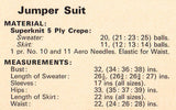 60s Jumper Suit, Knitting Pattern Bust Size 32-38, Instant Download PDF, 3 pages