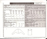 2251 McCall's Sewing Pattern Shrug Top Size 8-10 Uncut Factory Folded