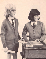Patons 471 Schooldays - Nine 70s Knitting Patterns for Children's School Clothes Instant Download PDF 20 pages