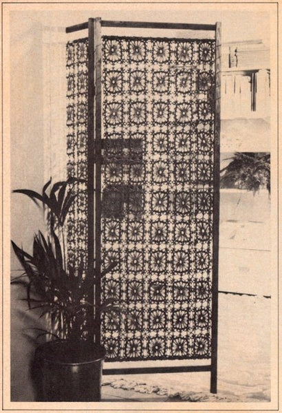 Vintage 70s Room Divider Pattern Instant Download PDF 1 page