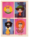 Vintage 70s Macrame Clowns Patterns Instant Download PDF 3 + 2 pages