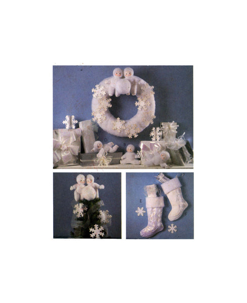 McCall's 8994 Snow Babies Christmas Decorations by Joanne Beretta, Uncut, Factory Folded Sewing Pattern