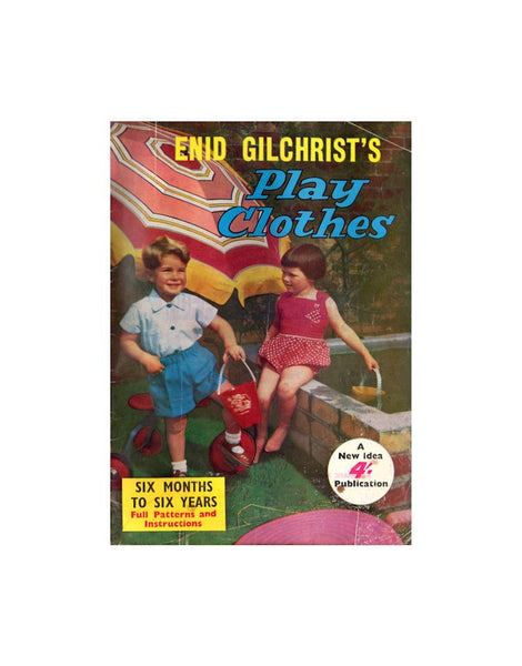 Enid Gilchrist Play Clothes 6 Months to 6 Years - Drafting Book -  PDF 52 pages