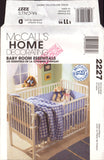 McCall's 2227 Baby Nursery Essentials: Bassinet Covers, Crib Comforter, Crib Bumpers and Dust Ruffle, Uncut, Factory Folded, Sewing Pattern