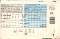 See&Sew 5524 Sewing Pattern Top Skirt Size 8-20 Uncut Factory Folded
