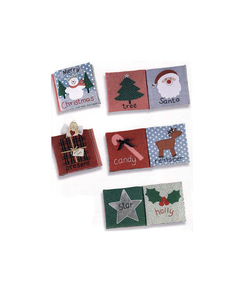 Simplicity 2726 Christmas 20.5 cm Square Soft Book with Traditional Xmas Motifs, Uncut, Factory Folded Sewing Pattern