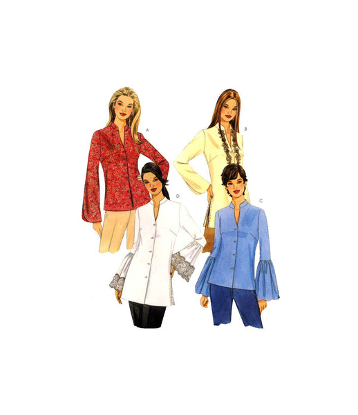 McCall's 4148 Tops and Tunics with Bell Sleeves, Uncut, Factory Folded Sewing Pattern Size 8-14