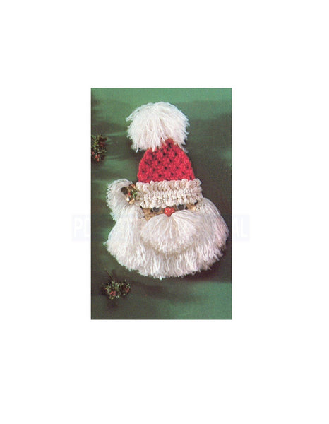 Vintage 70s Macrame Jolly Santa Pattern Instant Download PDF 2 pages plus 6 pages of extra instructions