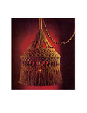 Vintage 70s Macrame Jute Tiffany Lamp Shade Pattern Instant Download PDF 2 + 3 pages