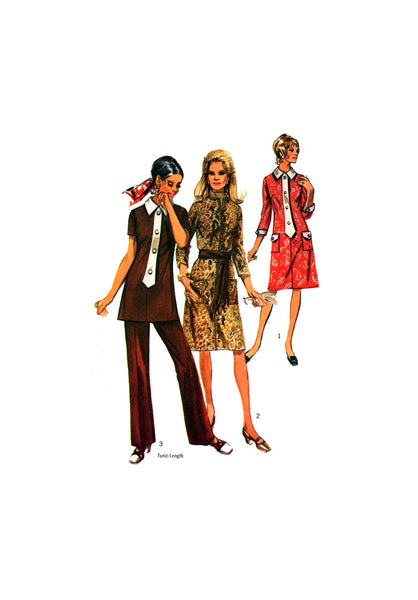 Simplicity 9170 Dress or Tunic and Pants, Uncut, Factory Folded, Sewing Pattern Size 16 Bust 38