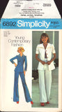 Simplicity 6892 Front-Tuck Detail Shirt-Jacket and Slightly Flared Pants, Uncut, Factory Folded, Sewing Pattern Size 12 Bust 34
