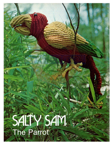 Vintage 70s Salty Sam The Parrot Pattern Instant Download PDF 5+2 pages