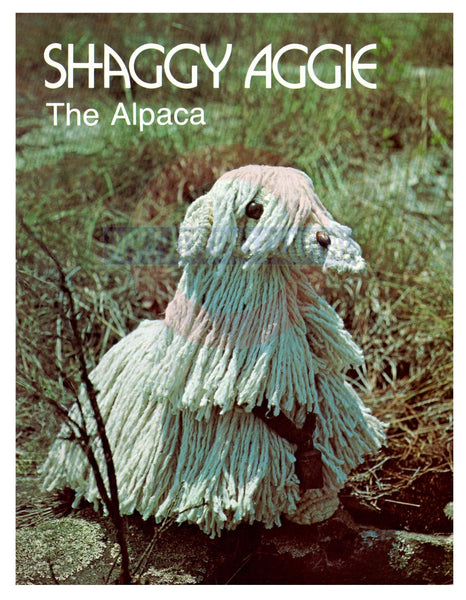 Vintage 70s Shaggie Aggie The Alpaca Pattern Instant Download PDF 5 pages plus helpful hints