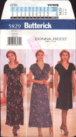 Butterick 5829 Donna Ricco Lined Dress with Empire Waist and A-line Skirt, Uncut, Factory Folded Sewing Pattern Size 6-10
