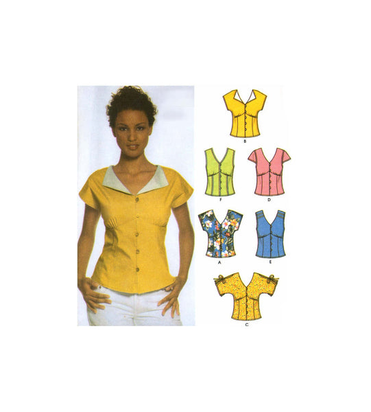 Simplicity 5059 Tops with Sleeve Variations, Uncut, Factory Folded Sewing Pattern Size 4-10