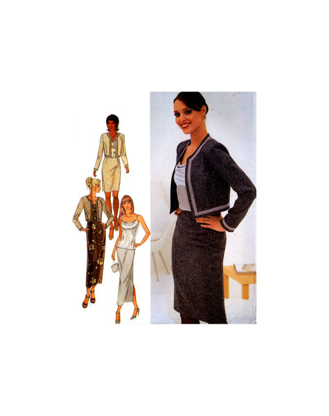 Style 2931 Jacket, Dress, Top and Long or Short Skirt, Uncut, Factory Folded Sewing Pattern Multi Size 6-16