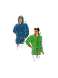 Kwik Sew 2197 Raglan Sleeve Cardigans With Optional Hood, Uncut, Factory Folded, Sewing Pattern Multi Size XS-XL
