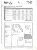 Burda 7067 Sewing Pattern Dress Shirt Size 8-20 Uncut Factory Folded