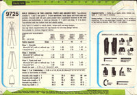 Simplicity 9725 Sewing Pattern Overall Pants Vest Size 12 Uncut Factory Folded